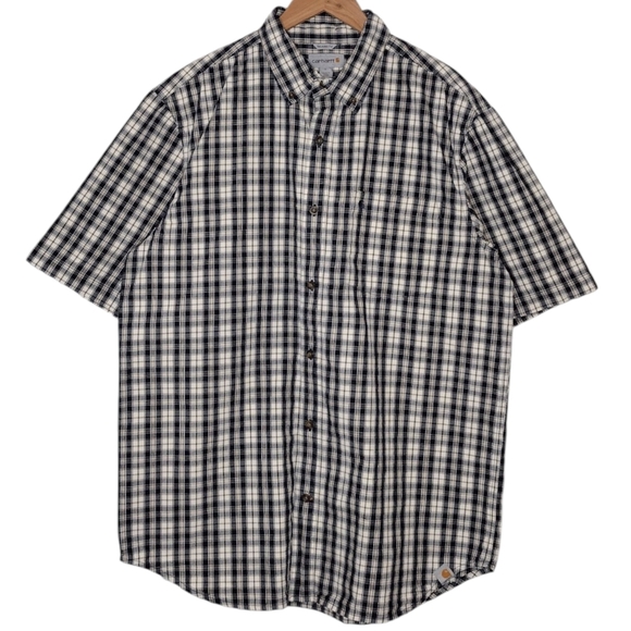 Carhartt Men's Plaid Relaxed Fit Western Cowboy Casual Button Down Shirt Sz L - Picture 1 of 14